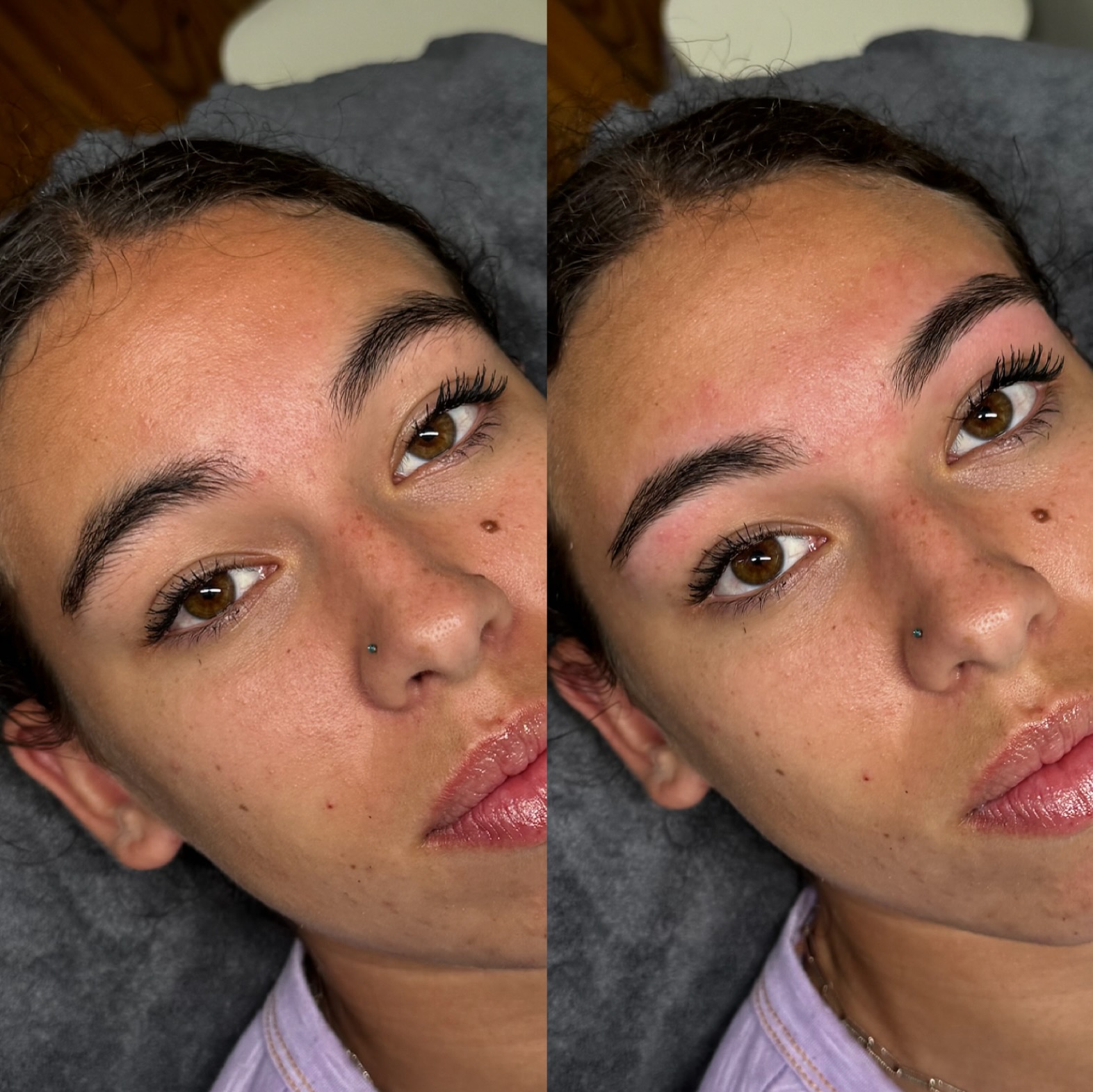 Lash lift before and after